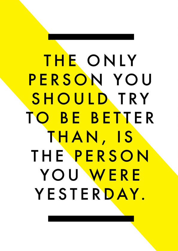 The only person to be better than...