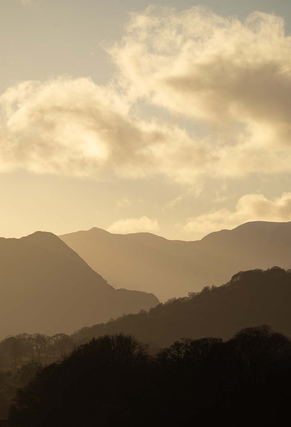 Golden Glow of Ullswater Fells