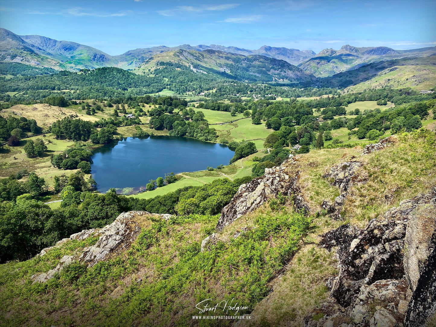 Loughrigg Fell view towards Langdale Pikes