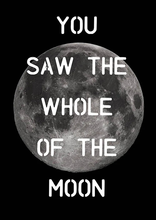 You saw the whole of the moon